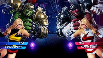 Gladiator Hulk & Captain Marvel vs Gladiator Hulk & Captain Marvel (Very Hard) - Marvel vs Capcom