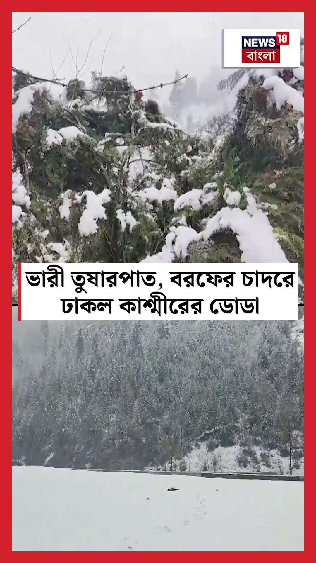 ভারী তুষারপাত, বরফের চাদরে ঢাকল Kashmir এর Doda | N18S #shorts
