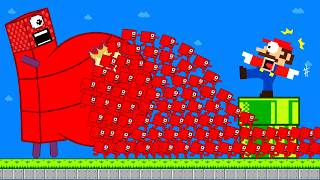 Mario vs 1,000,000 Number 1 in the Biggest Blocks Maze | Game Animation