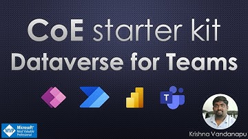 CoE Starter kit for the Power Platform in Dataverse for Teams environment
