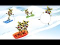 【踏切アニメ】雪遊びする踏切⛄️Railroad crossing playing in the snow