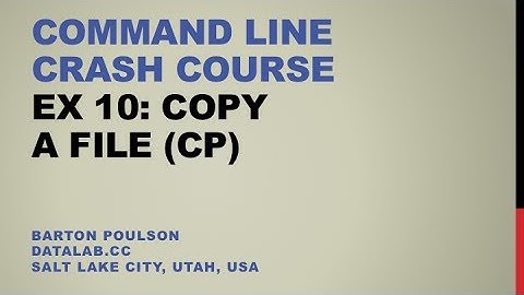 Command Line Crash Course - Ex 10 - Copy a File (cp)