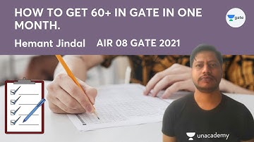 HOW TO GET 60+ IN GATE IN ONE MONTH | AIR 08 GATE 2021 | HEMANT JINDAL