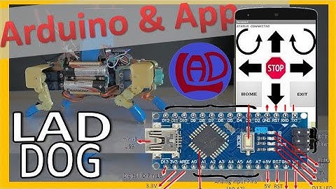 👍Part 3of 3- The LAD Dog V1.0. Arduino connections and Mobile App-Robotic dog- Quadruped robot