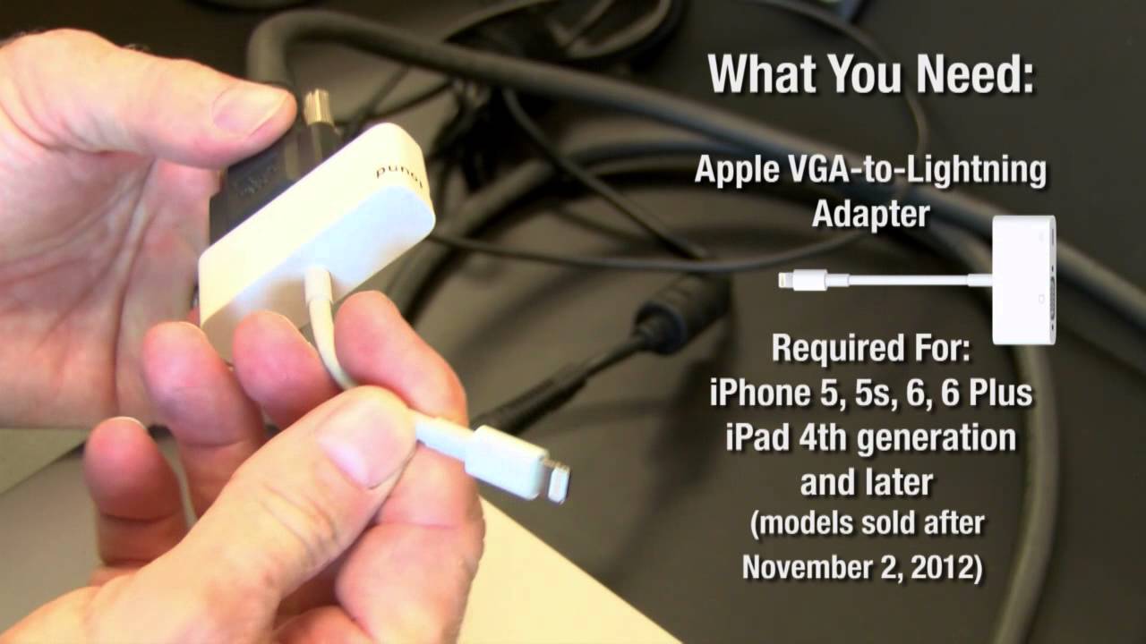 How to connect your iphone or ipad to a video projector (kerry ... Ipad aansluiten op beamer