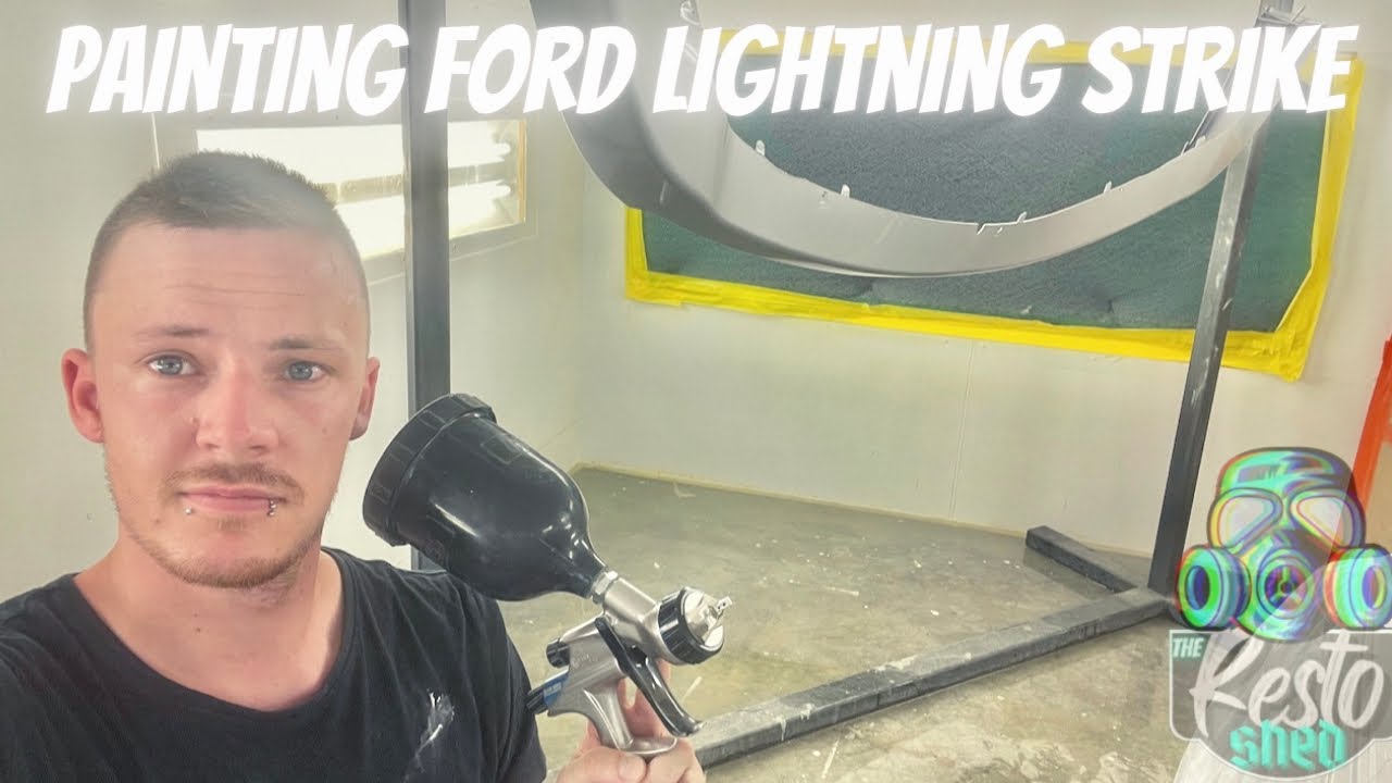 painting-ford-lightning-strike-silver-in-my-homemade-spray-booth-youtube