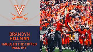 Virginias Brandyn Hillman Intercepts CJ Baileys Tipped Pass