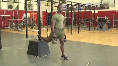 U.S. Marine Corps Fitness - Kettlebell Bulgarian Split Squat