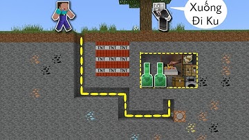 TROLL NOOB BẰNG NHÀ BÍ MẬT TRONG HANG VÀ CREEPER TẮC KÈ TRONG MCPE | Thử Thách Troll Noob