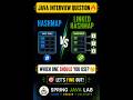 HashMap vs LinkedHashMap :Java Collection Interview Question: #javainterview