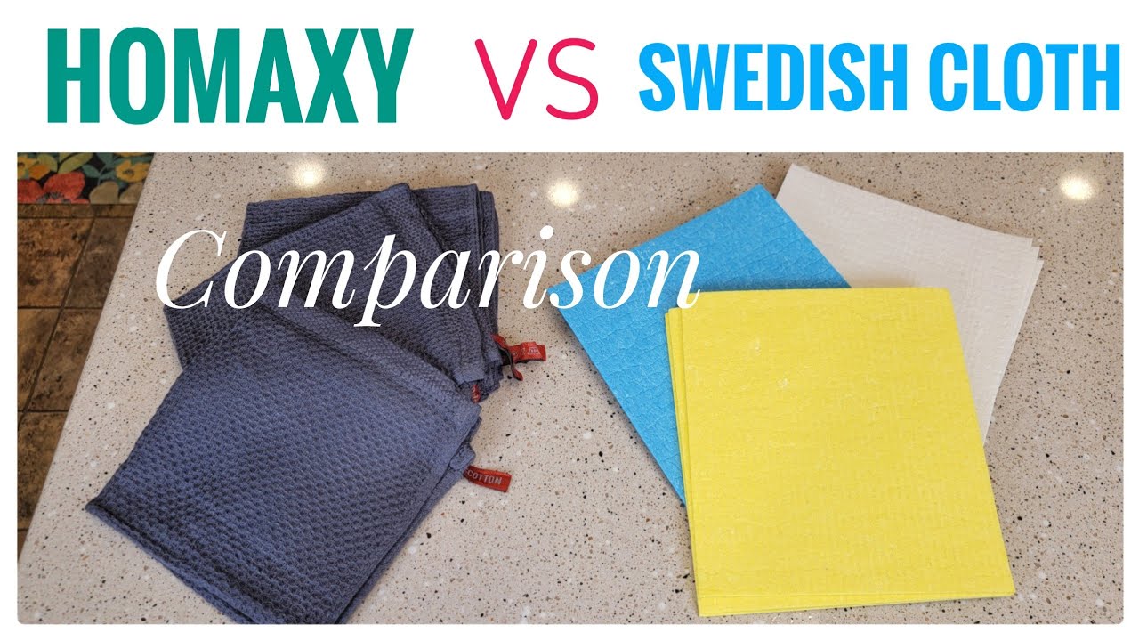 Swedish Cellulose vs Homaxy Cotton Dish Cloth Comparison Best Selling  Washing Dishes Cloths 