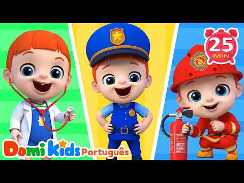Profissões para Crianças 🧑‍🍳 | Canções Infantis | Domi Kids em Português