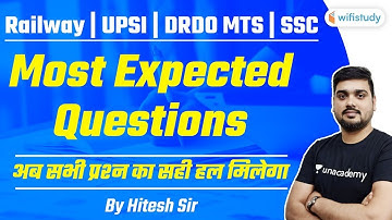 RAILWAY | UPSI | DRDO MTS | SSC | Reasoning by Hitesh Mishra | Most Expected Questions