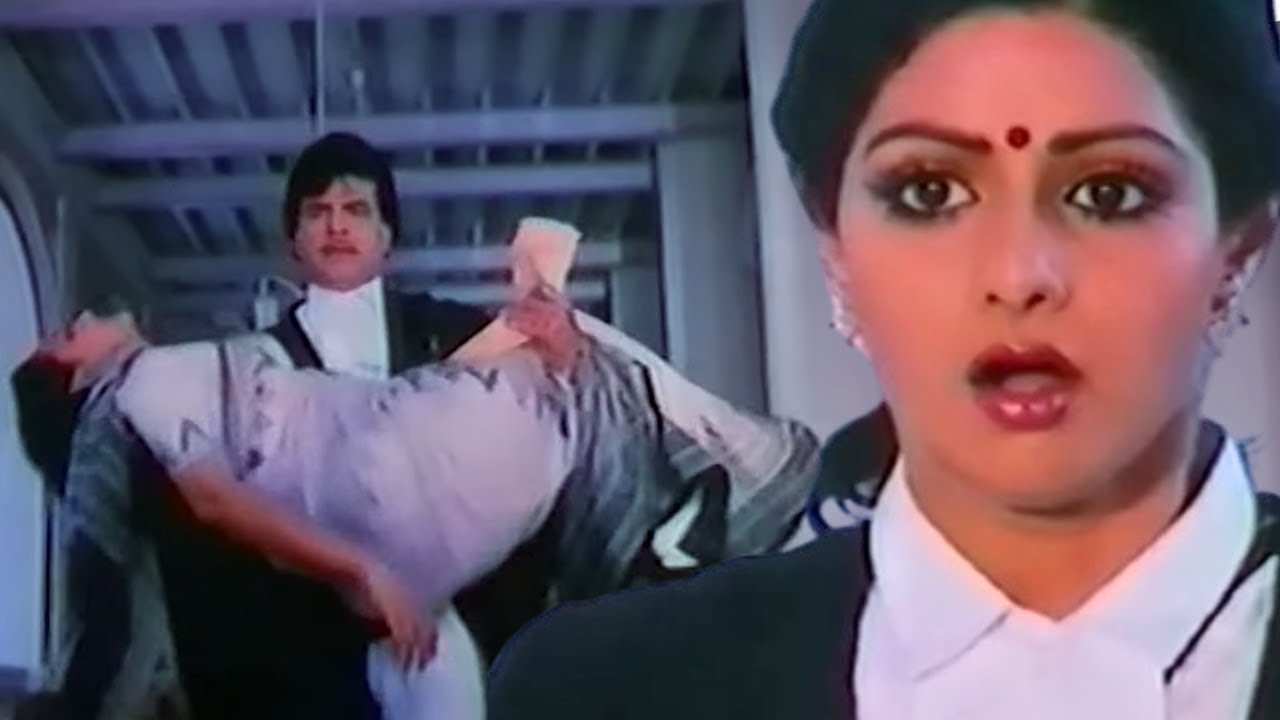 श्रीदेवी ने अपने पति को किसी पराई औरत को गोद में उठा के देख - Sridevi - Majaal Movie - Part 3