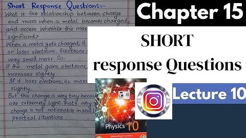 Short Response Questions|Chap 15|Physics|Class 10 |National book foundation|Fbise