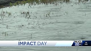 Heavy rains sweep Savannah streets on Sunday