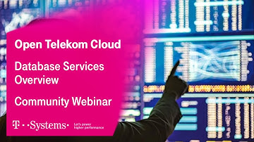 Database Services Overview with RDS Deep Dive | Open Telekom Cloud | T-Systems