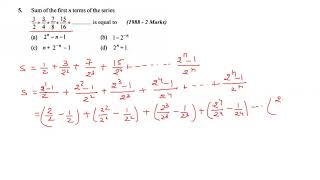IITJEE 1988 sequence & series question
