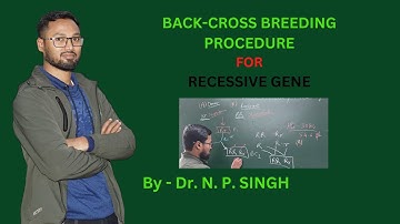 BACK-CROSS breeding for Recessive gene