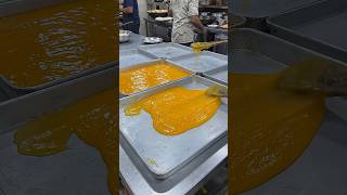 Would you taste this sweet & sour mango bar?Raw Mango Candy Factory Making 😱 #Shorts