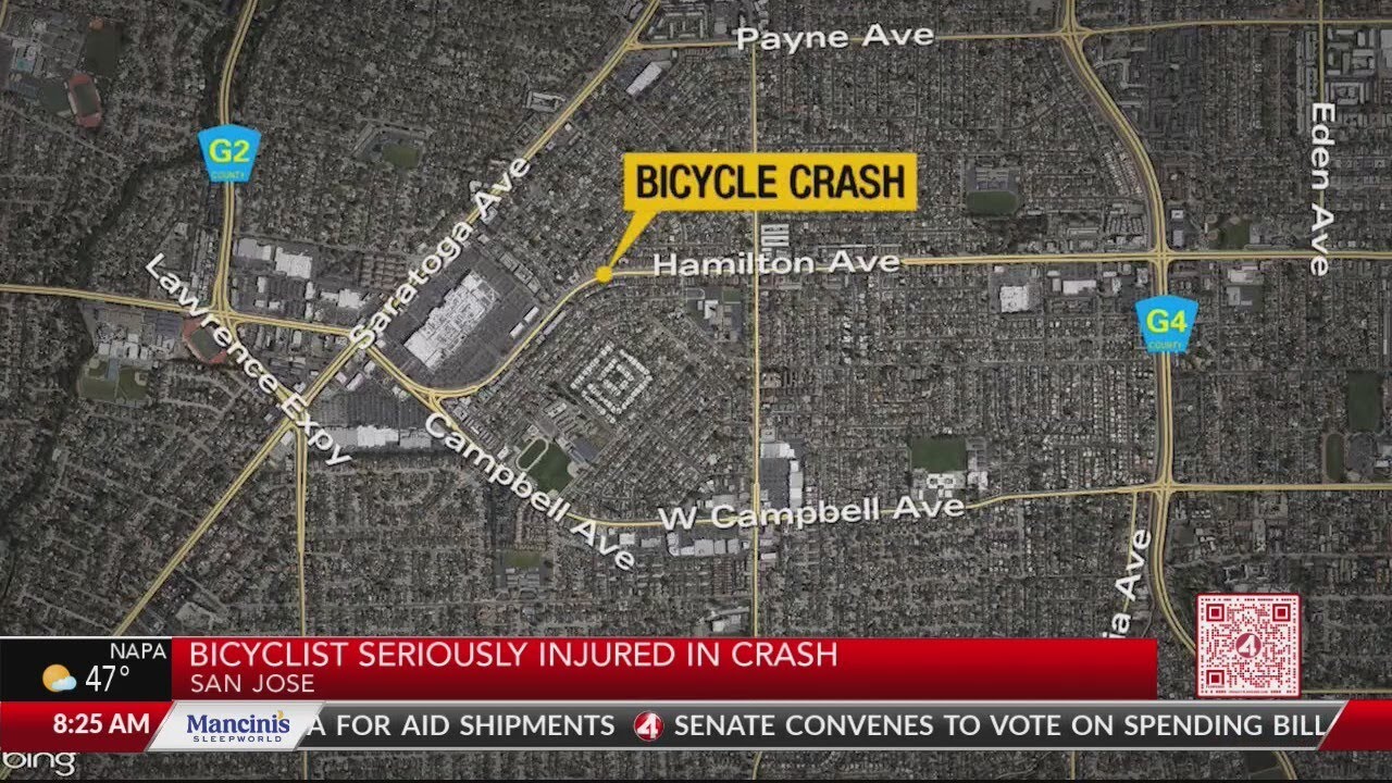 Bicyclist suffers serious injuries in crash with motorcycle - YouTube