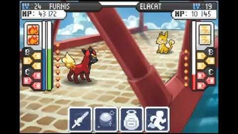 EvoCreo gameplay defeat Taku on bridge