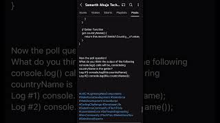 Answer to the LWC poll question! How to call a getter method in JS code? #salesforce #lwc #poll #crm