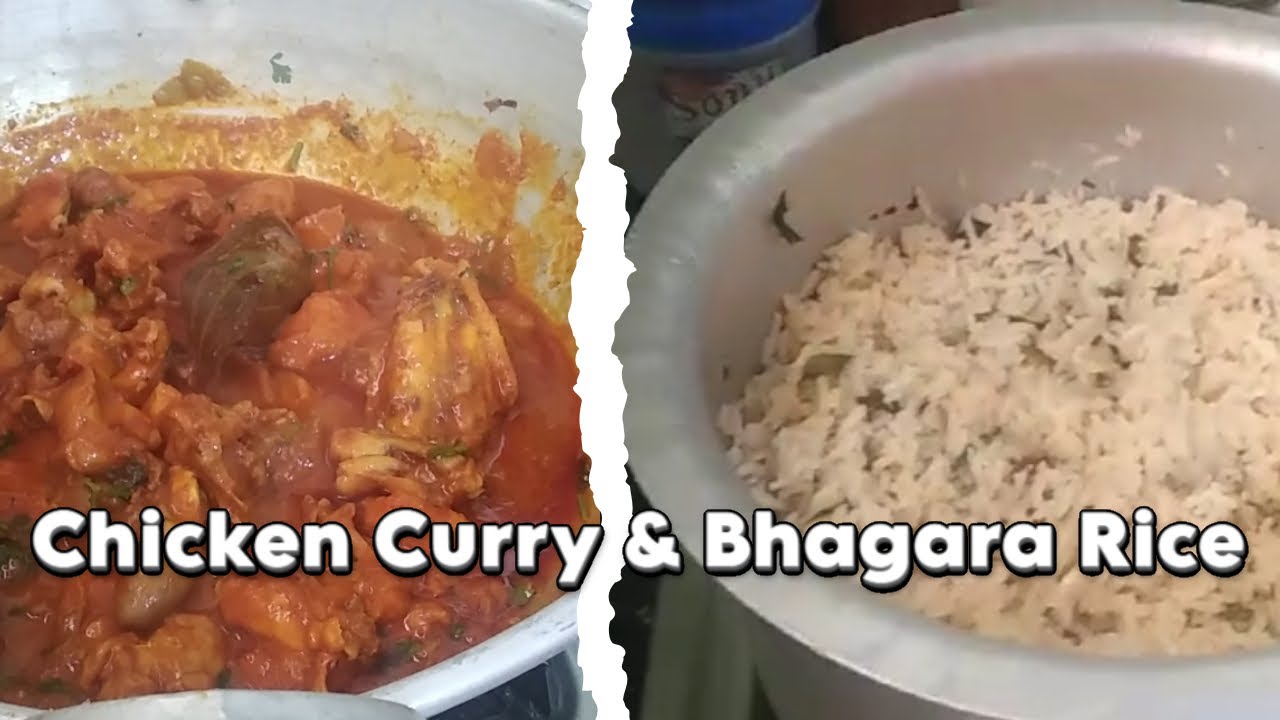 How to make chicken curry and Bagara rice #chicken #chickencurry # ...