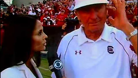 Steve Spurrier halftime interview in upset vs. Alabama/SC21 Bama9