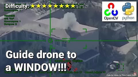 Drone AI seeker locks-on to window | AI Computer Vision Target Tracking Tech for Autonomous Drone