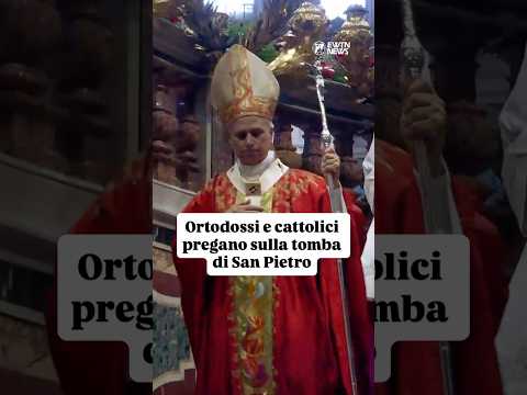 Video Papa Leone XIV prega con gli ortodossi sulla tomba di San Pietro
