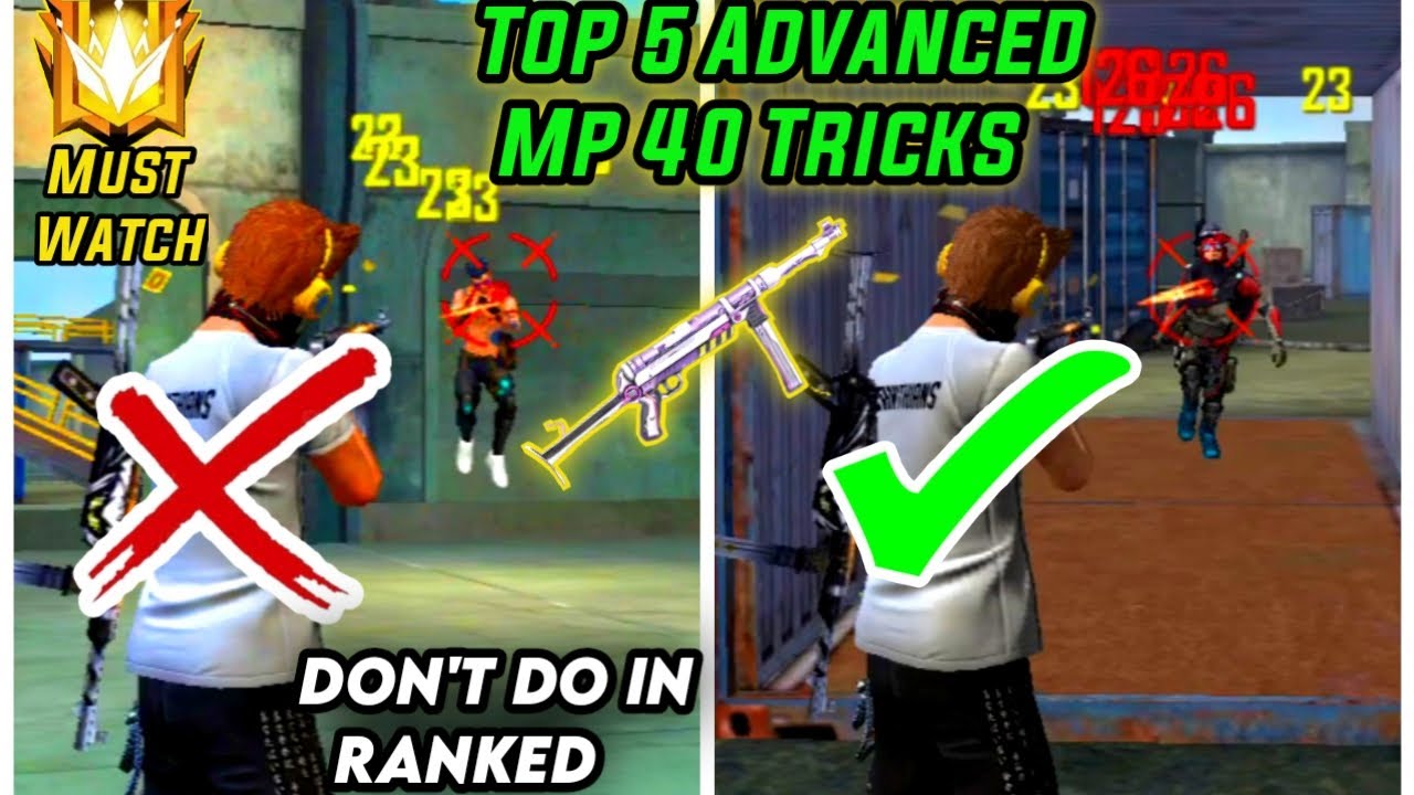 MP 40 TOP 5 ADVANCED TIPS AND TRICKS [ HEADSHOT ] - YouTube
