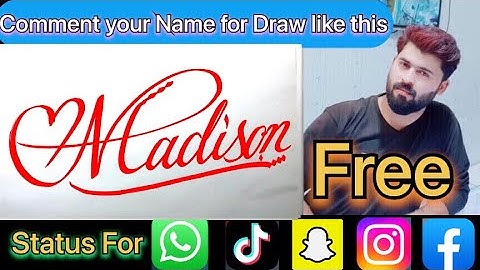 Madison Name Signature Calligraphy Status | How to Cursive write with cut Marker #madison @madison