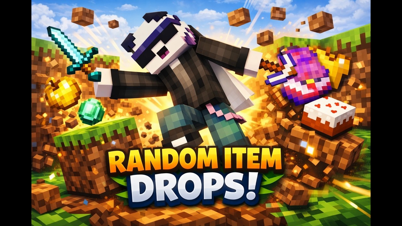 Minecraft But Every Block Drops RANDOM Items… - YouTube