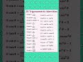 Trigonometric Identities #trignometry #mathshorts #mathsreels #shorts #reels