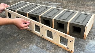 Great Skill in Molding 6 Bricks At A Time In Wooden and Cement Molds