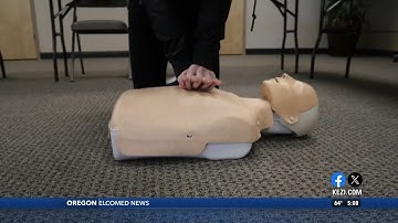 Trained friends, police with AED help save woman