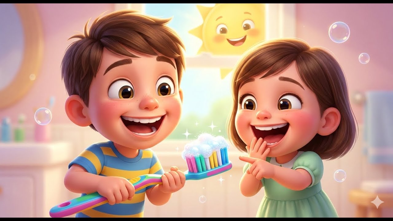 Morning Routine Song 🌞 | Healthy Habits for Kids | Wake Up, Brush & Smile!