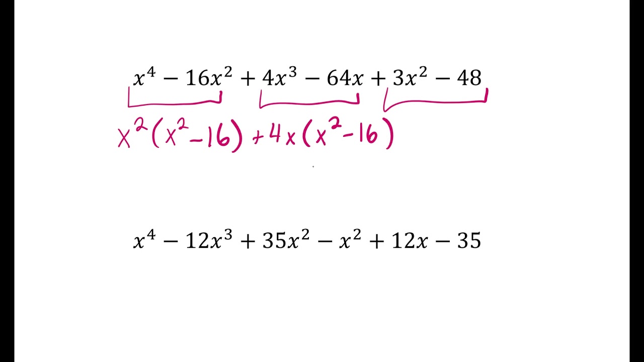 Factor By Grouping with 4 or 6 Terms YouTube