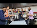 Unboxing silverplaybutton goldenplaybutton with team hindustan live farhan yahiya