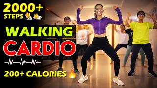 Quick 2000 Steps Walking Cardio Fast Full Body Fat Burn 200 Calories No Equipment Home Workout