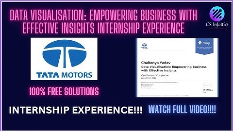 Tata Data Visualisation Internship Experience | Step by Step all Solutions | Watch Full Video!!