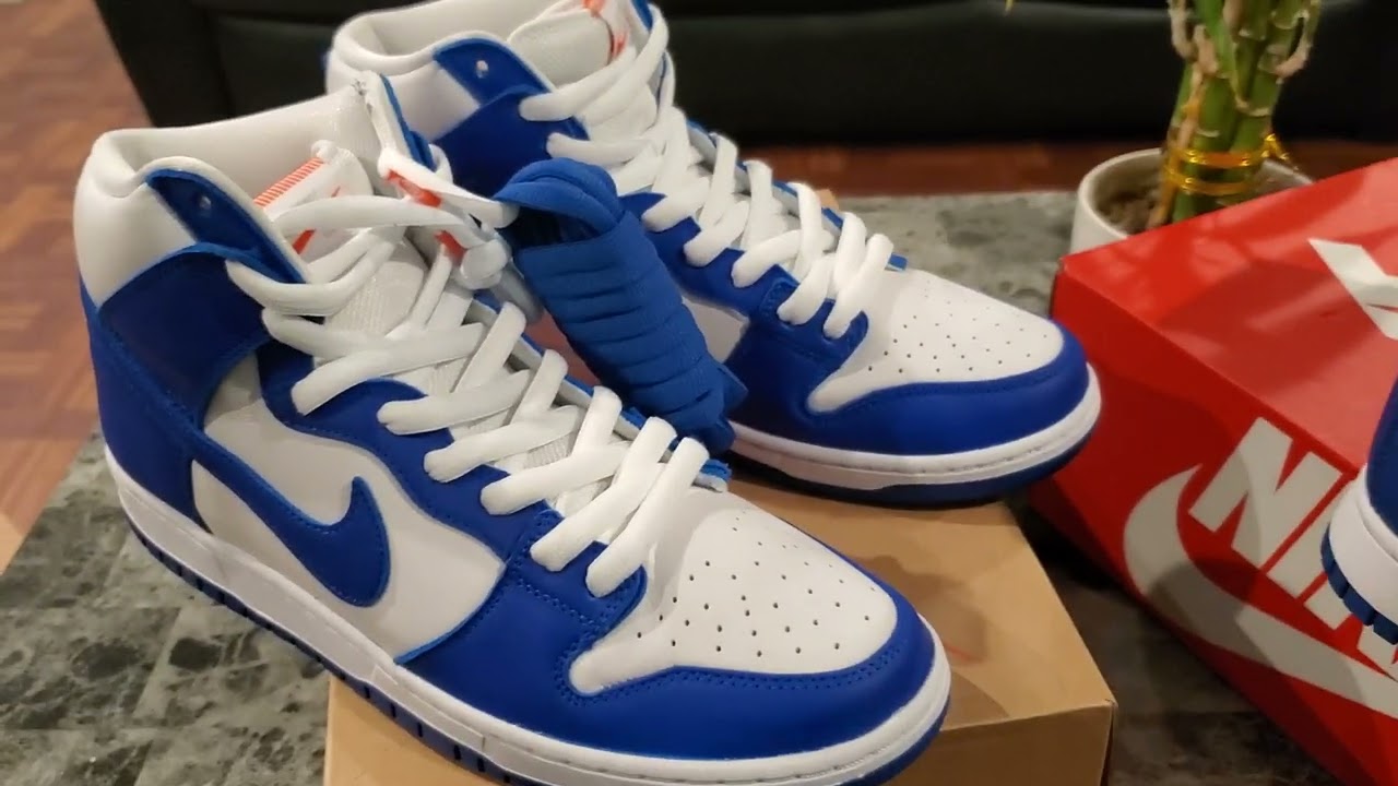 Nike SB Dunk High Pro ISO "Kentucky" Review & Lace Swaps   YouTube