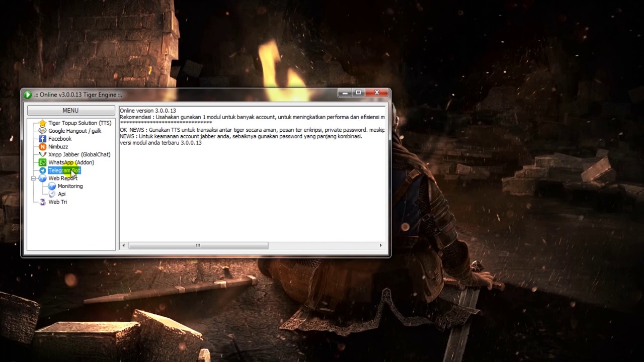Tiger Engine Tutorials - Edit Telegram | Software Pulsa - YouTube