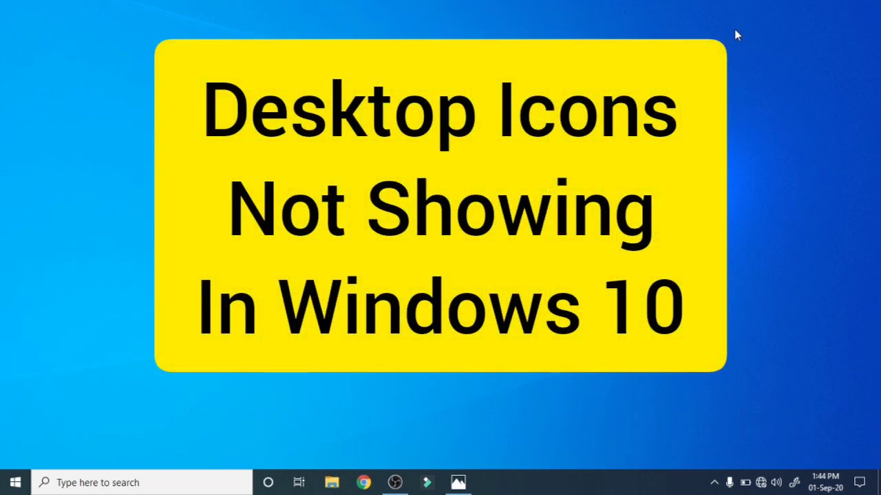 How to show desktop icons in windows 10 | Desktop icons not showing ...