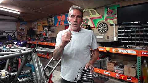 Using the Gearwrench 8 piece SAE open end ratcheting wrench set at the GFT Motorsports shop.