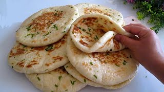 Bread WITHOUT OVEN, Bazlama, the most Delicious and Easy Turkish Bread that you are going to Prepare