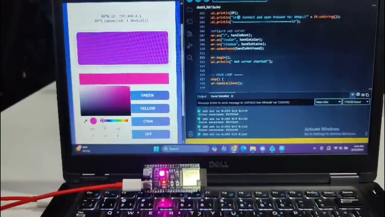 ESP32 RGB LED Control with Live Web Preview | Complete IoT Tutorial 🌐💡