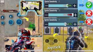 Joystick sprint sensitivity 70% vs 80% vs 100% ❌✅ which best BGMI PUBGm 😱 screenshot 1