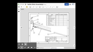 OnShape Selfie Stick Exploded Assembly & drawings Tutorial